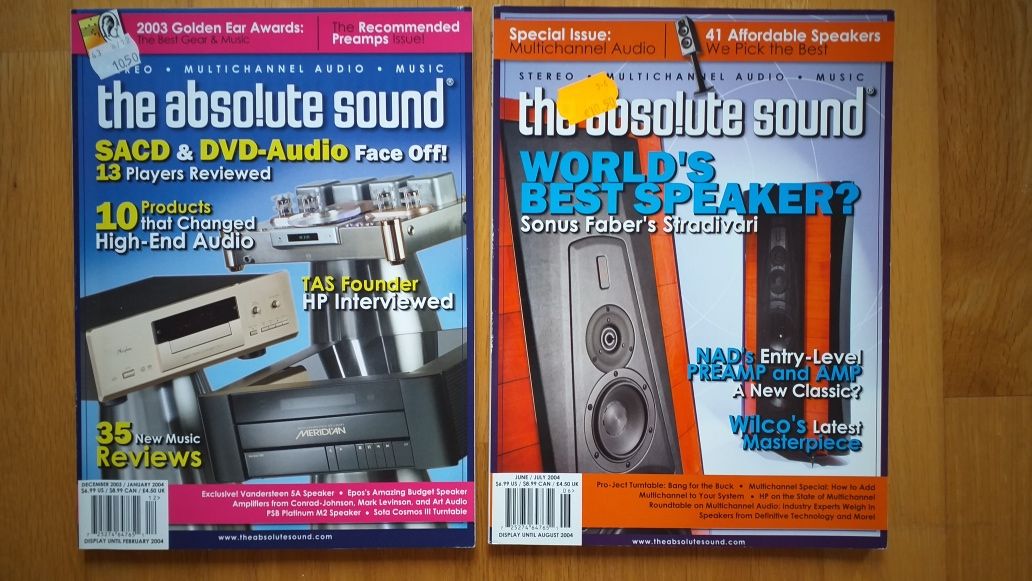 15 edições da revista de audio Absolute Sound