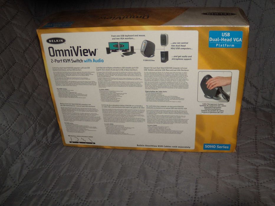 Belkin OmniView 2-portowy przełącznik KMV z audio