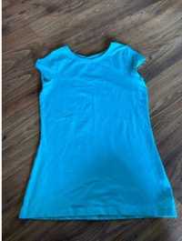basic koszulka 40 turkusowa niebieska elastyczna
