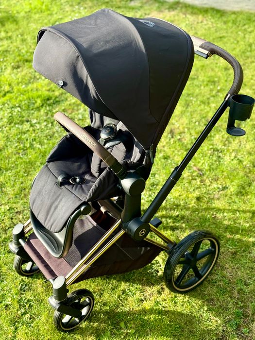 Cybex Priam 4.0 2w1 ROSE GOLD, uchwyt na kubek, moskitiera.