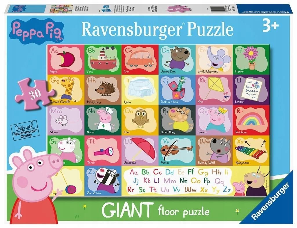 Puzzle 24 Świnka Peppa Giant, Ravensburger