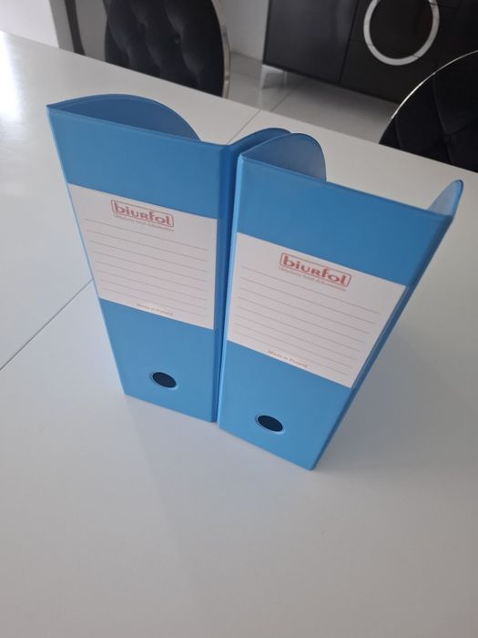 4 x segregator  A4, 100 mm, składany PVC, niebiesk