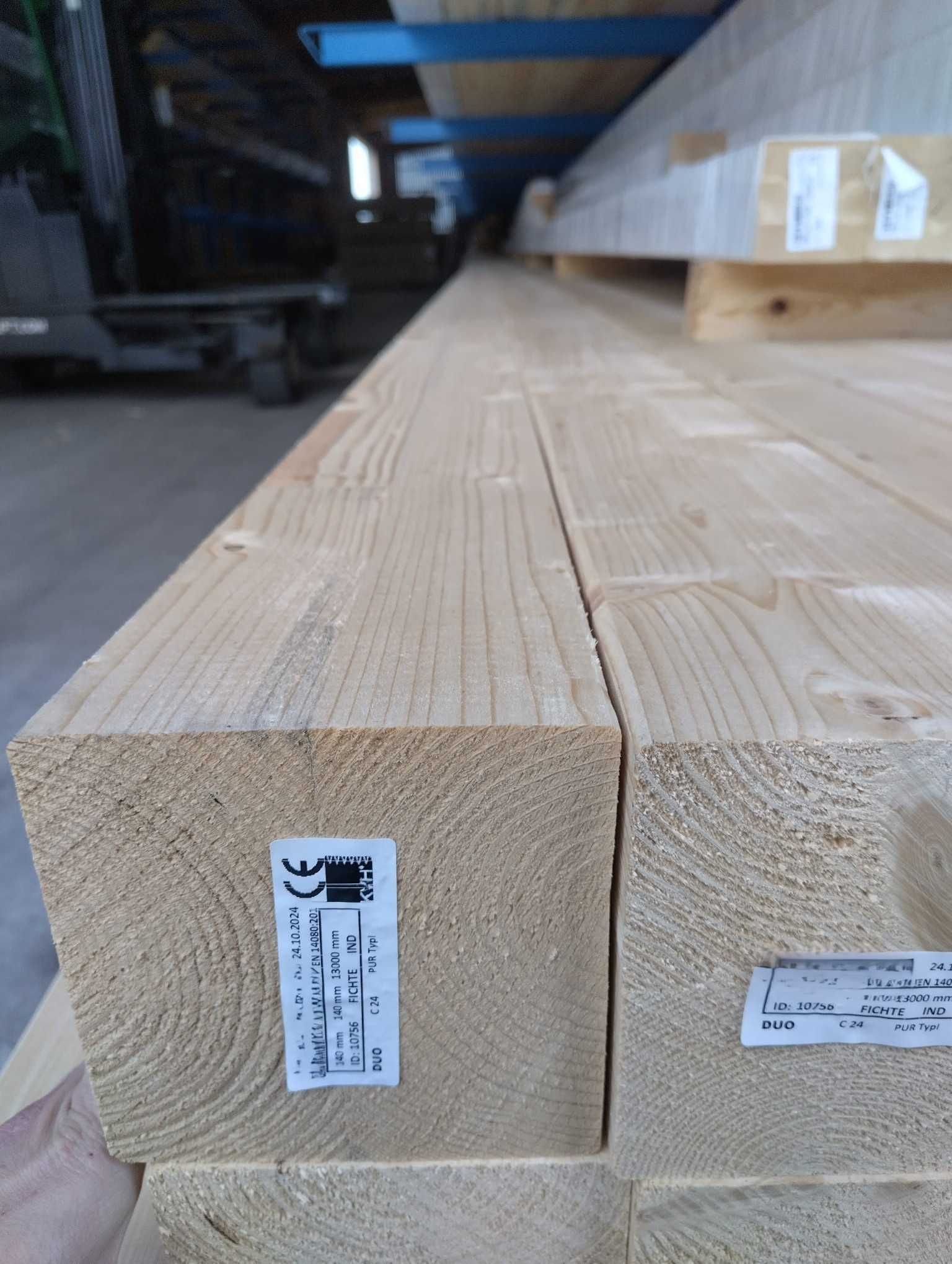 Drewno konstrukcyjne 140x140mm KVH, C24 DUO, drewno klejone