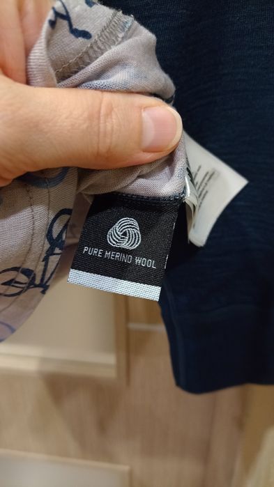 Bluzka koszulka termiczna wełniana, Merino Wool wełna Skogstad 128