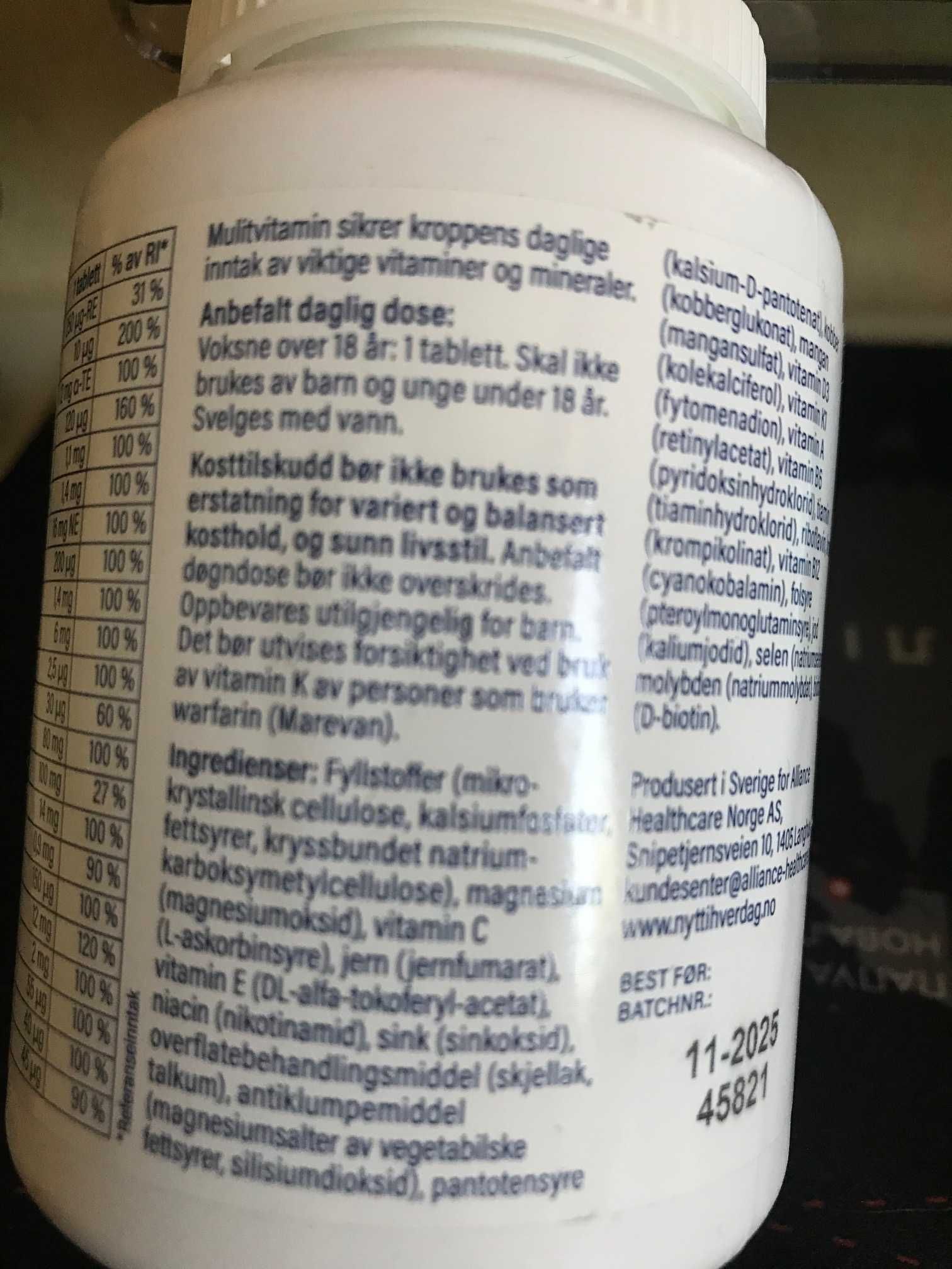 Nytti Multivitamin 200шт.Норвегія