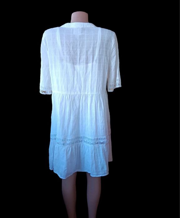 Белое легкое платье батист, Италия