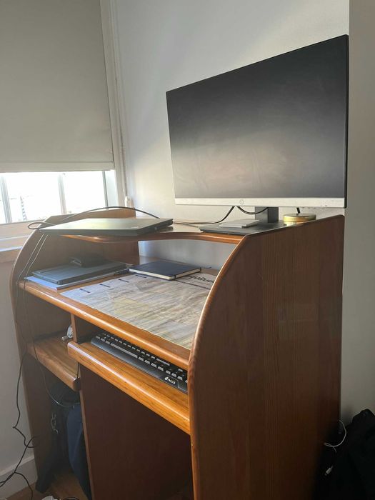 Secretária de escritório madeira maciça