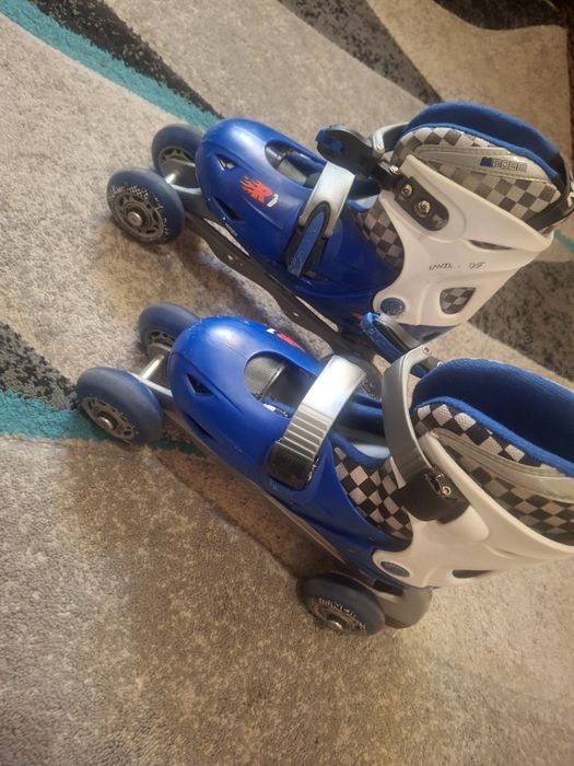 Wrotki dziecięce – regulowane, stan dobry