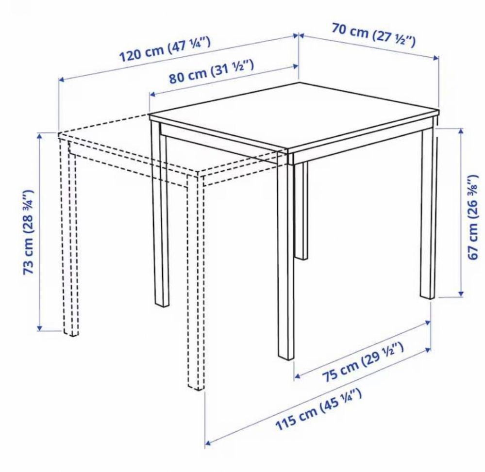 Mesa Ikea extensível ótimo estado entrego