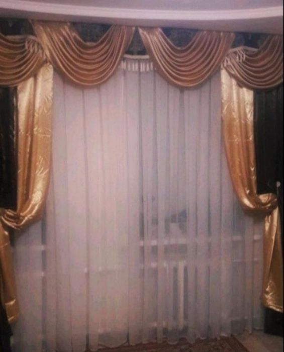 Штори. Ламбрекен. Готовий комплект штор. Новий.