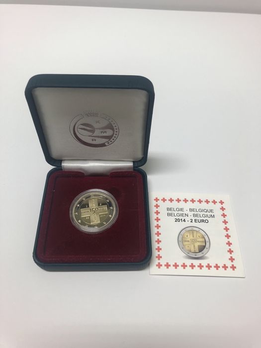 Belgica 2€ de 2014 Cruz Vermelha Proof
