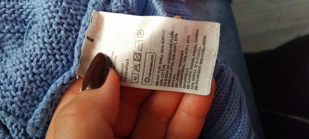 Sweter niebieski H&M rozm. XS
