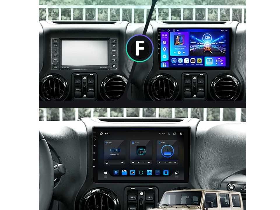 Radio samochodowe Android Jeep Wrangler Rubicon (10.1") 2015.-2017