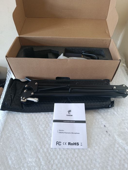 Nowy Mikrofon Dynamiczny TONOR TD510+ USB/XLR Z Ramieniem i Pełnym Zes