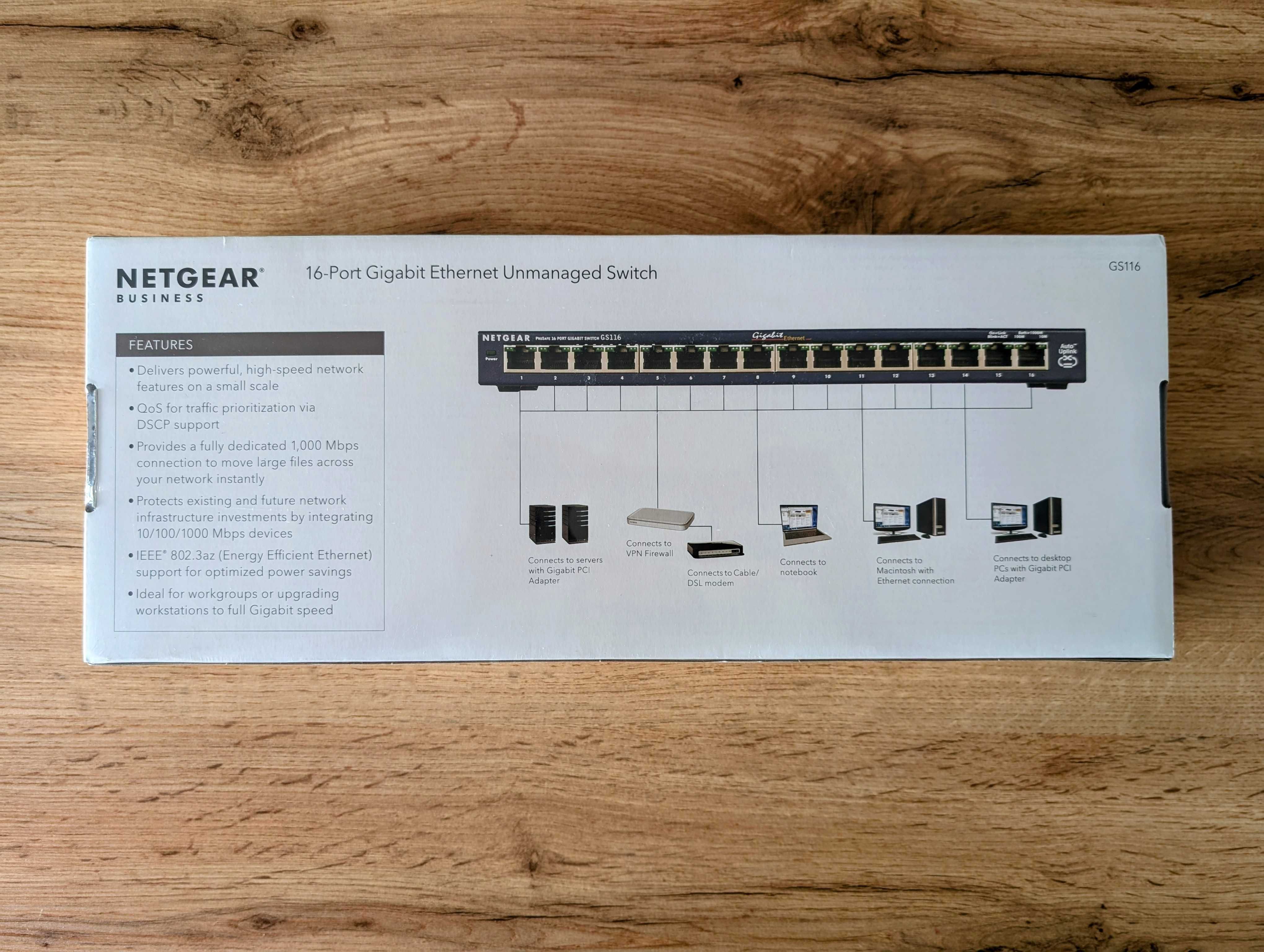 Netgear 16p GS116 (16x10/100/1000Mbit)