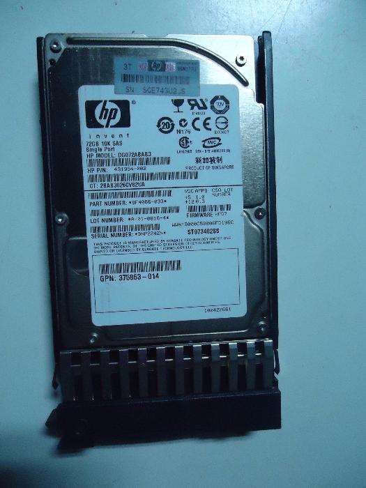 HDD HP 72Gb 10k SAS
