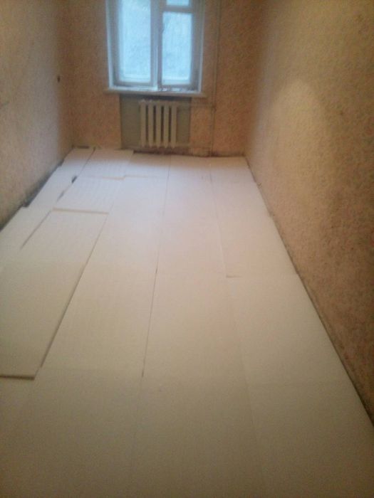 Машинная стяжка пола от 170грн. Заливка пола теплого пола. Демонтаж