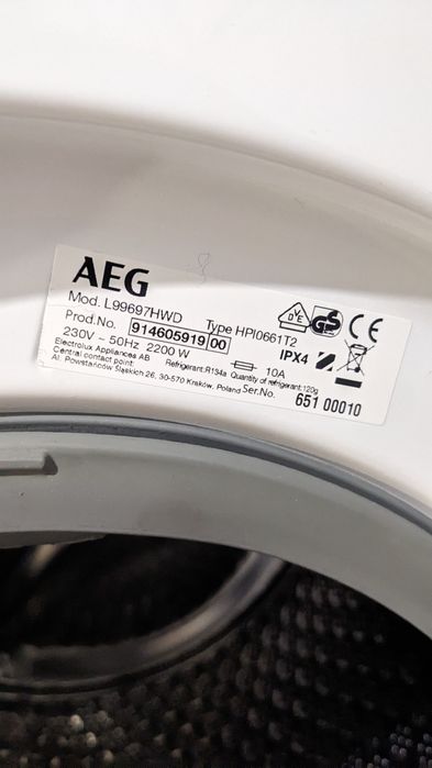 Прально-сушильна машина AEG. L99697HWD