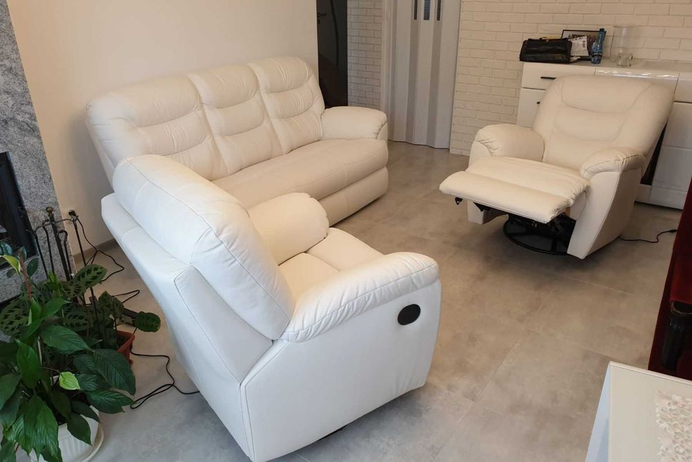 Zestaw Tania II Sofa 3os. i dwa fotele ! Kolory SKÓRA, relaks