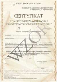 Certyfikat kompetencji zawodowych CKZ