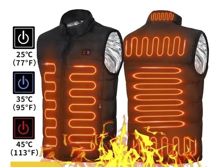 Жилетка з підігрівом від PowerBank, 3 режими, розмір 4XL
