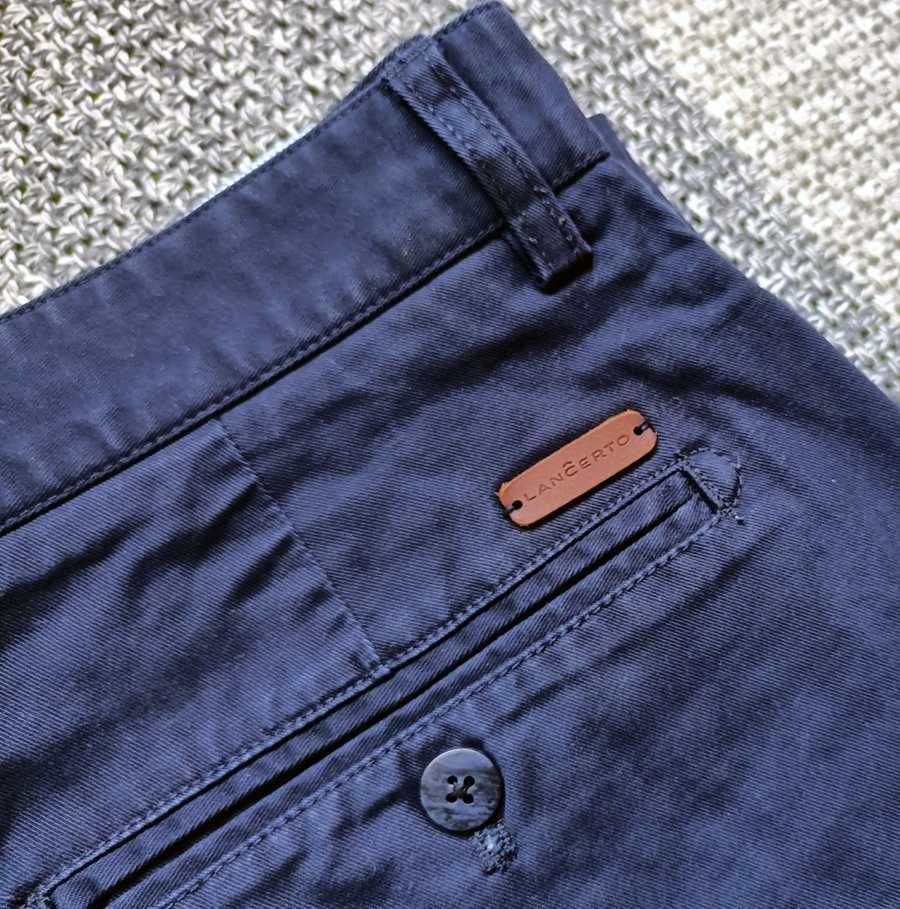 Spodnie chino Lancerto granatowe