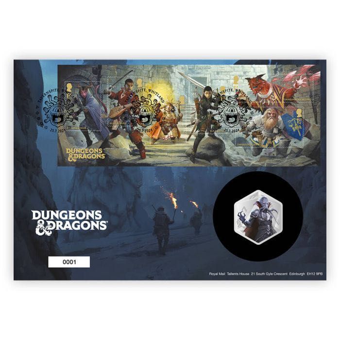 Dungeons & Dragons koperta ze znaczkami i metalową monetą LE nr 0068