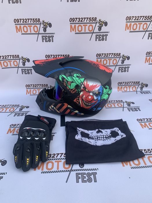 Комплект  Шолом крос\ Ендуро шлем\ Інтеграл\ Присутнній Опт та Роздріб