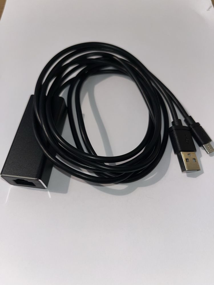 Adapter ethernet do chromecast i tv sticks