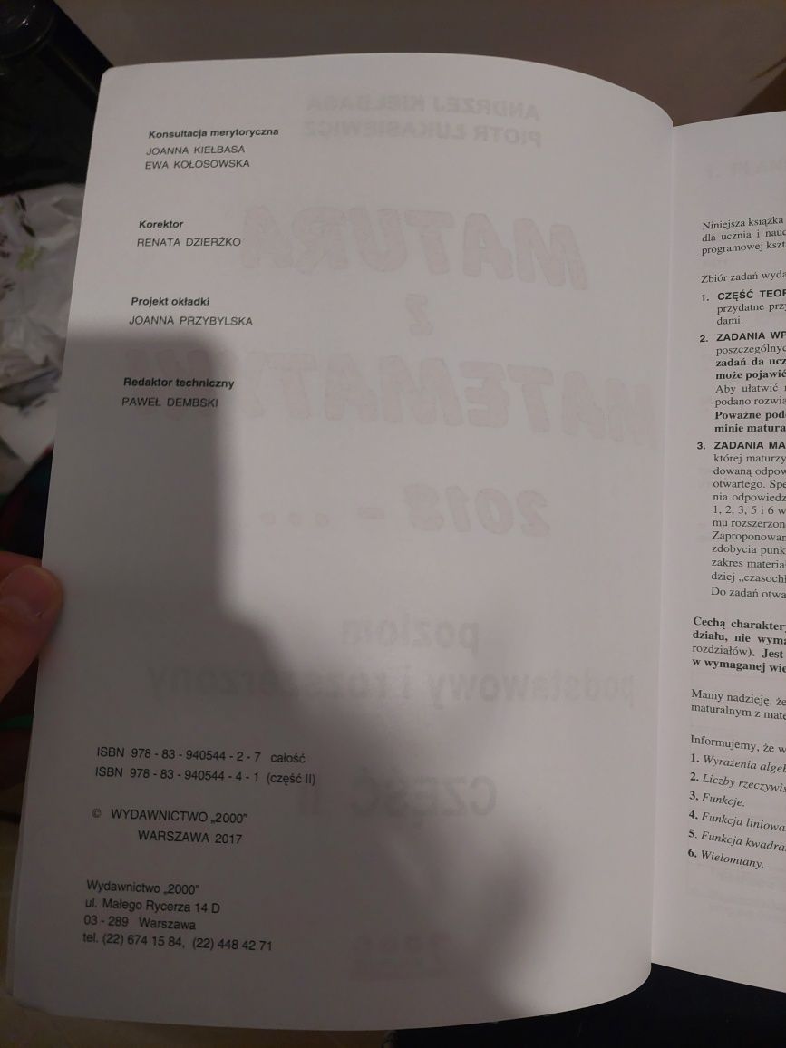 Kiełbasa, matura z matematyki podstawowy i rozszerzony