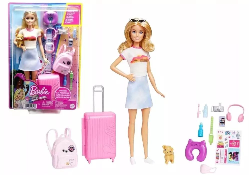 Barbie. HJY18 Lalka w podróży, zestaw