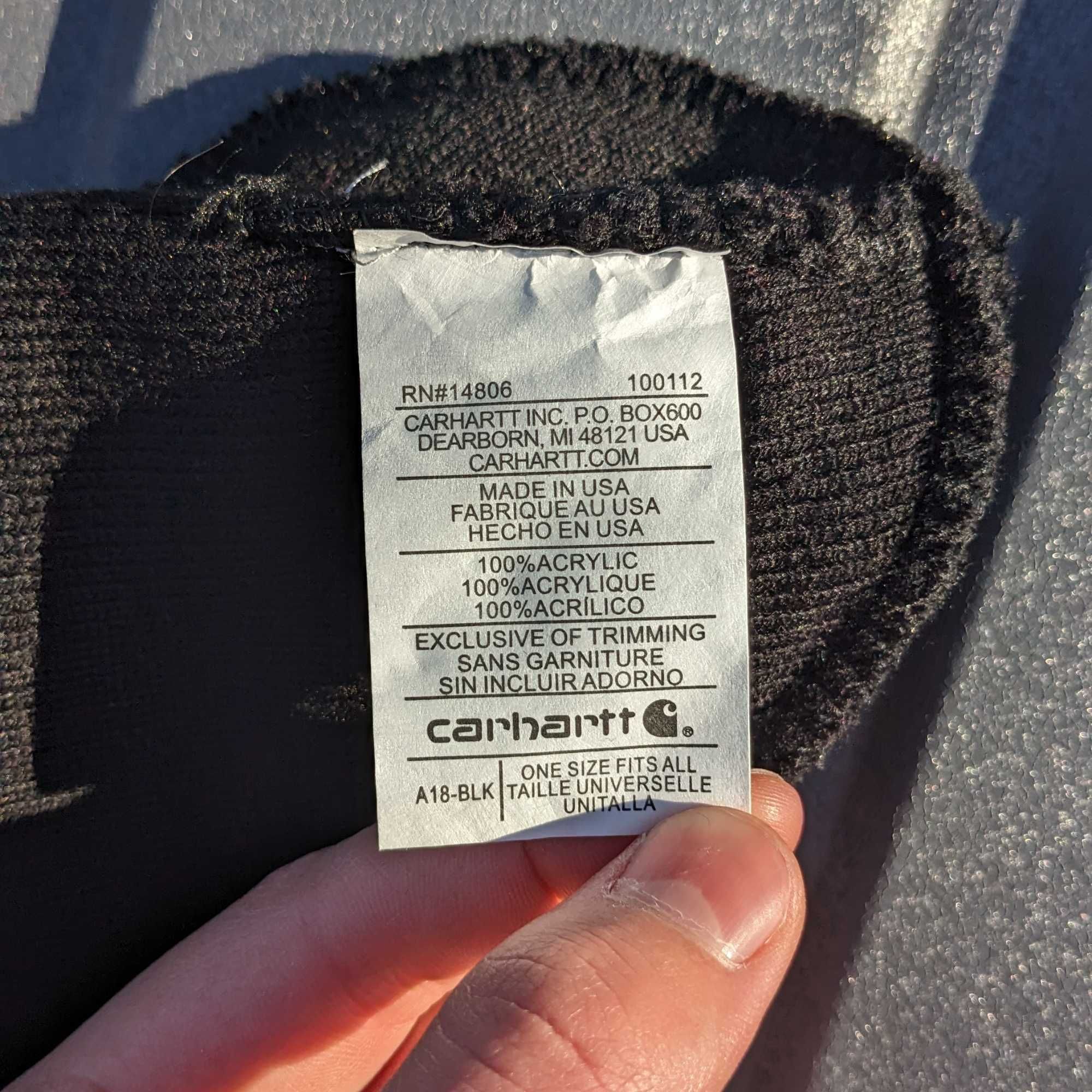 Шапка Carhartt WIP, зимова шапка кархарт, чоловіча шапка carhartt