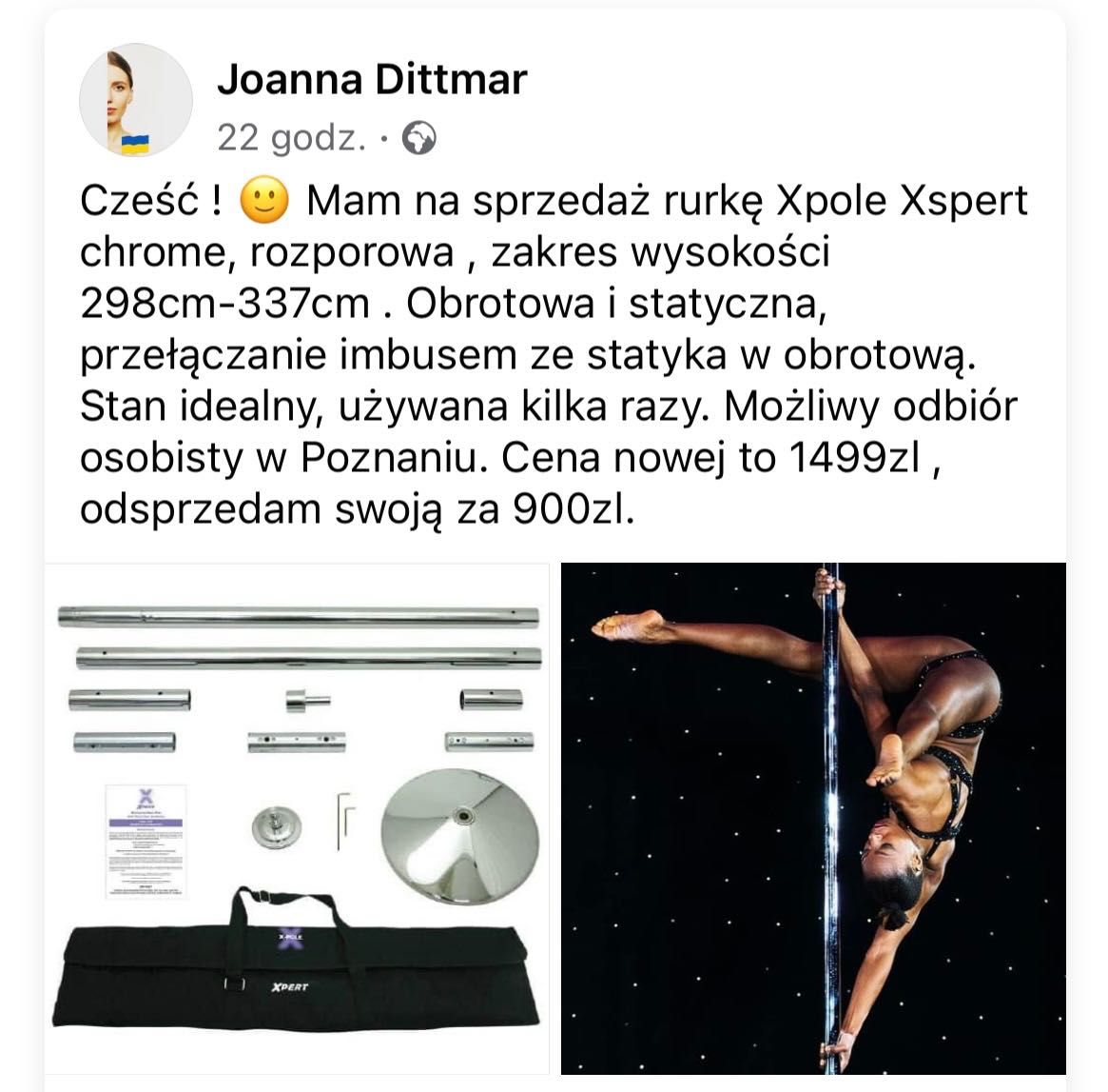 Rurka do Pole dance , Xpole Xpert chrom pro