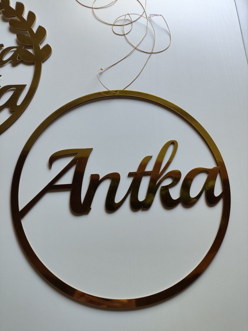 Komunia Święta Antka baner napis topper na tort