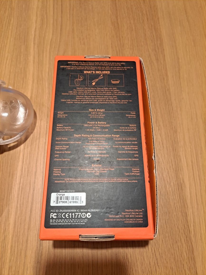 Radio lifeline mergulho uhf