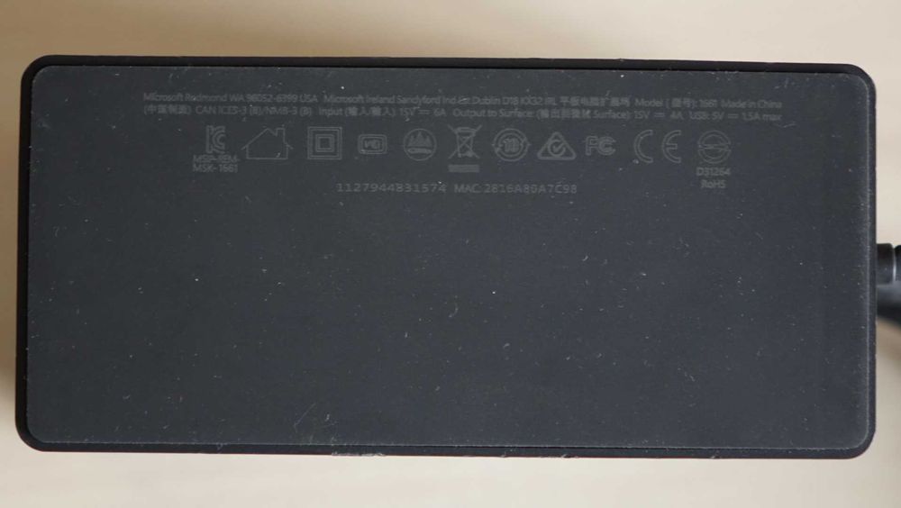 Док-станция Microsoft surface dock 1661 + Блок питания 1749 90W + Шнур