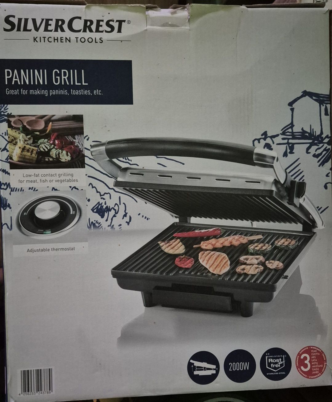 Panini Grill opiekacz Silver Crest