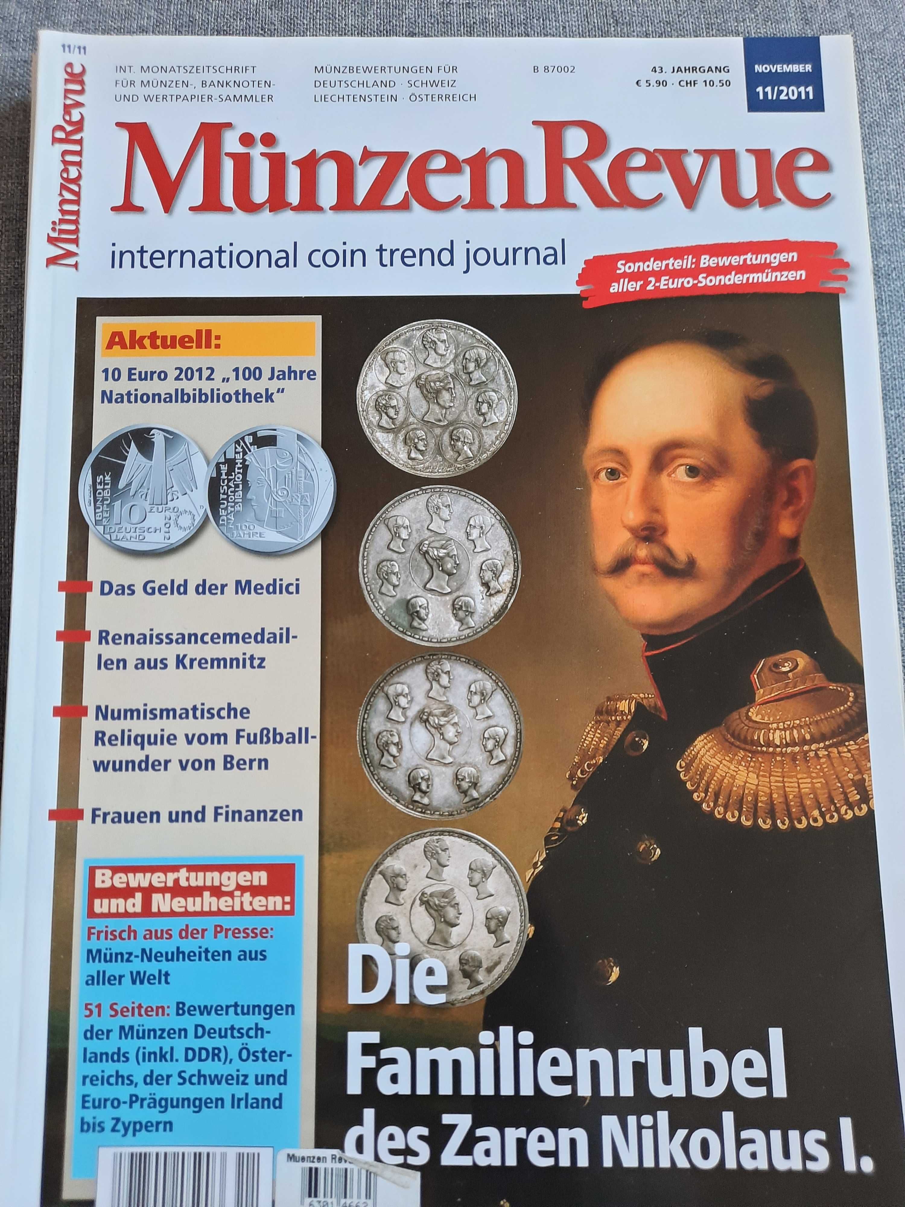 Munzen Revue -magazyn dla numizmatyków (j. niemiecki) 5 numerów