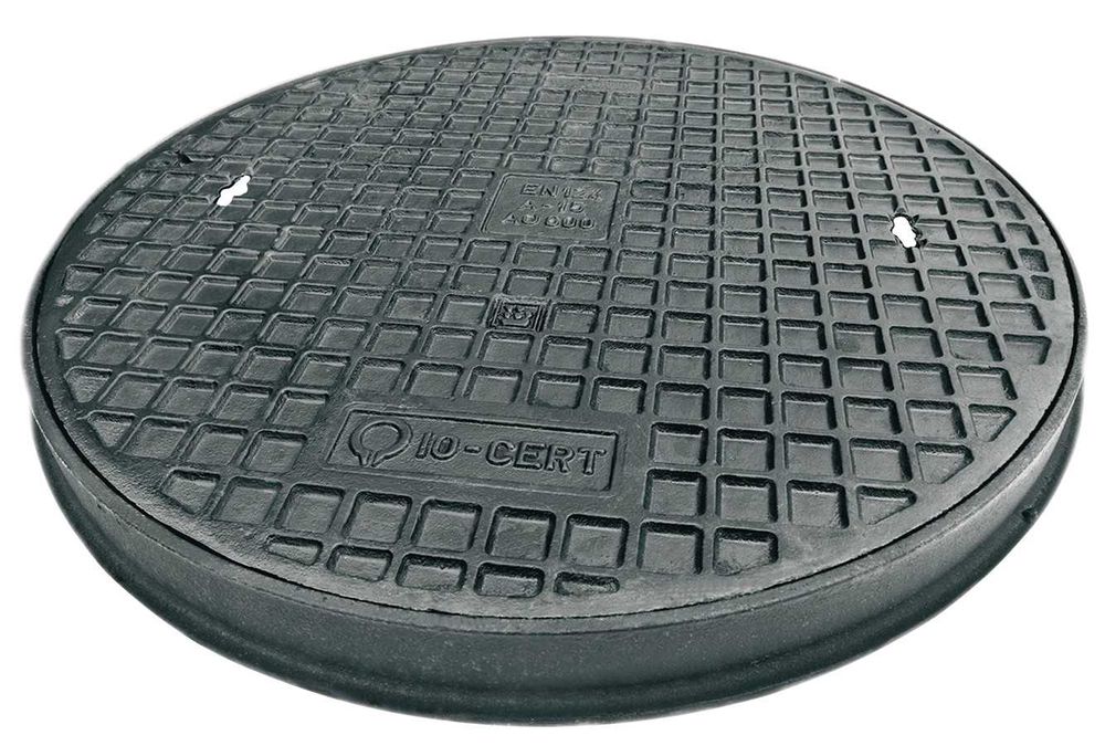 Właz Żeliwny Okrągły AO600 A15 60cm H50 Pokrywa Studzienki Szamba