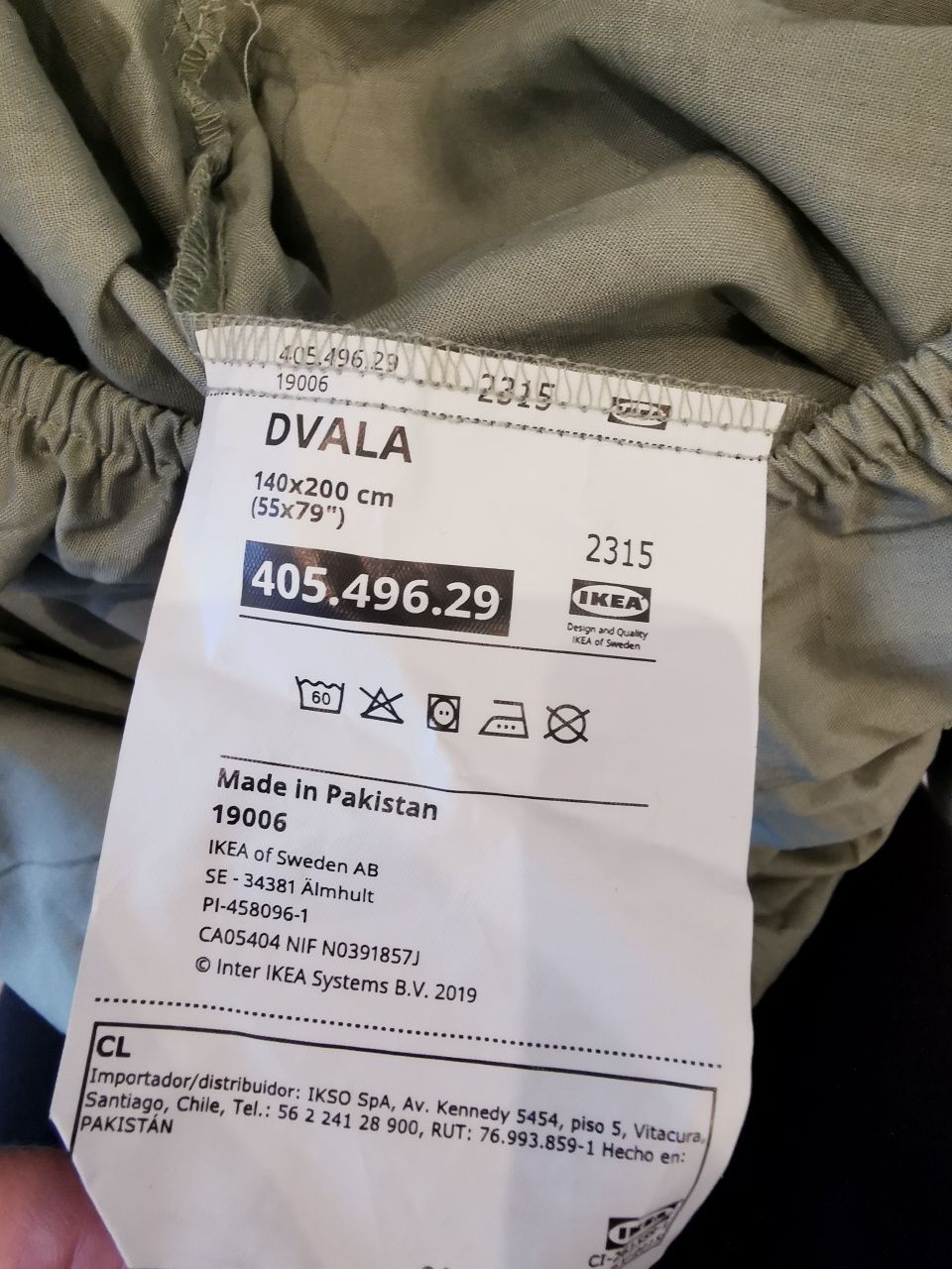 Prześcieradło DVALA Ikea 140x200, 100% bawełna