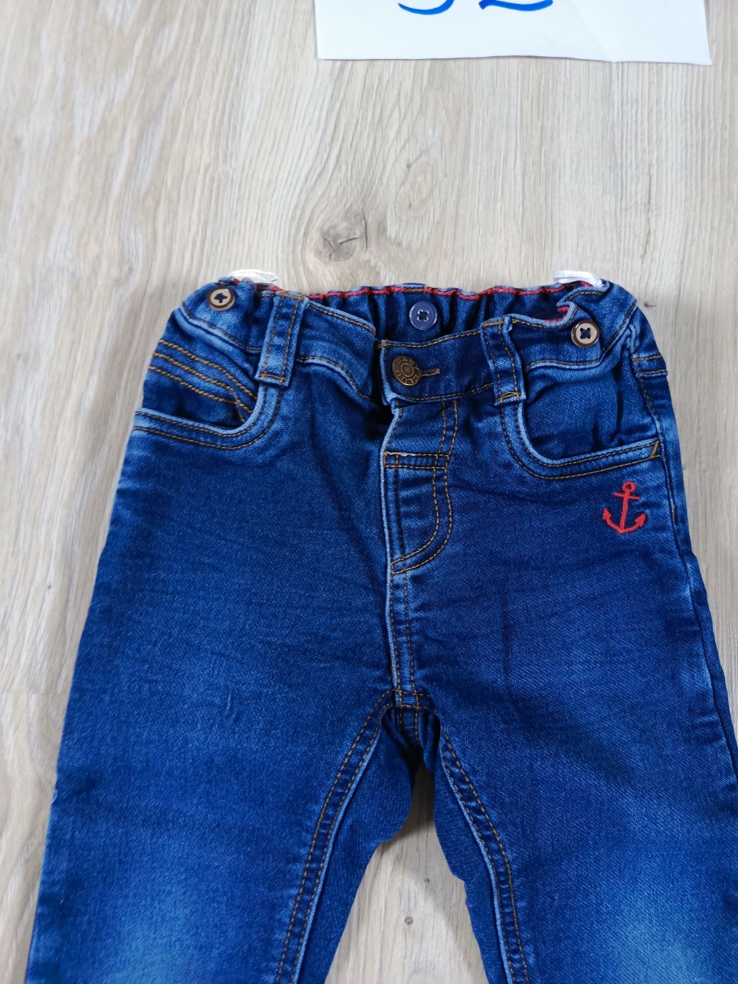 Spodnie dla chłopca rozmiar 92 kotwica Jeans cool club