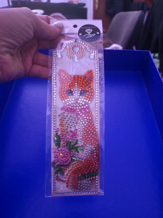 Marcador de livro em pintura diamante