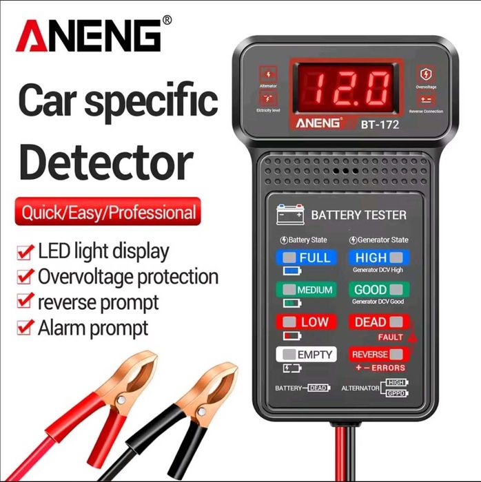 ANENG BT-172 Cyfrowy tester akumulatora 12 V