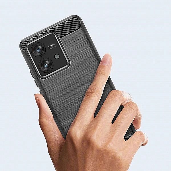 Etui Tech-Protect TPUCarbon na Motorola Edge 40 Neo - czarne