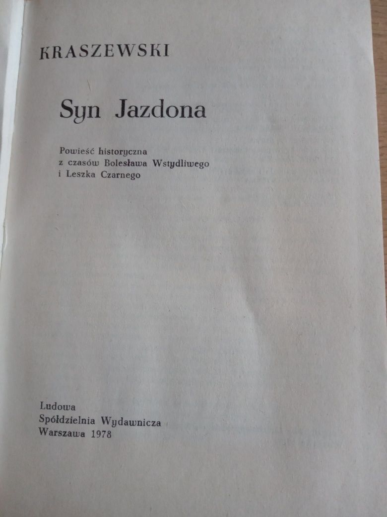 Syn Jazdona - powieść historyczna