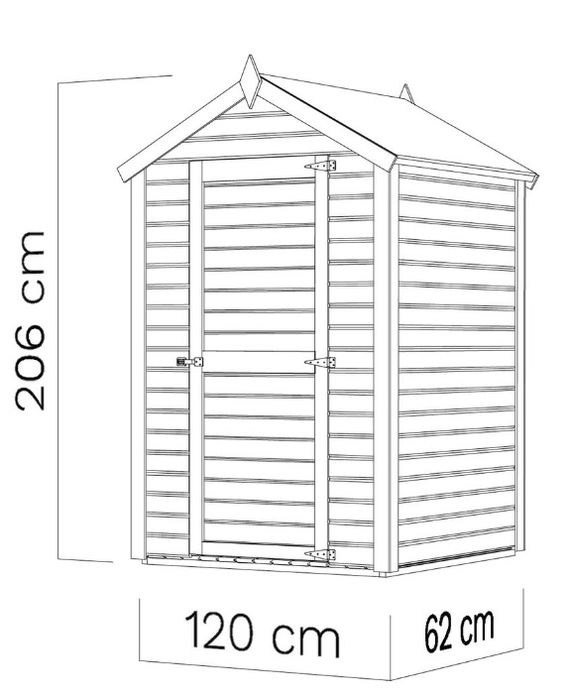 Drewniany domek narzedziowy