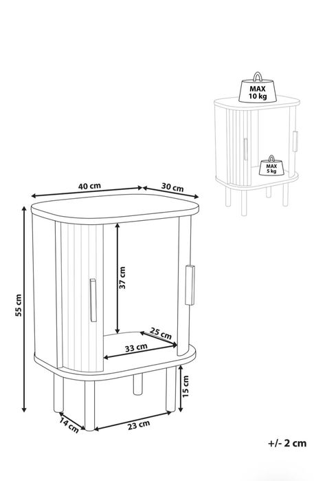 Beliani szafka nocna Bradley brązowa
Szafka nocna BRADLEY Brązowy