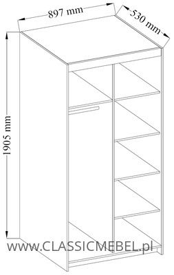 Szafa Salsa 2D + Komoda Salsa - 2 Kolory
