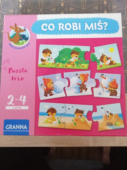 Układanka co robi miś?