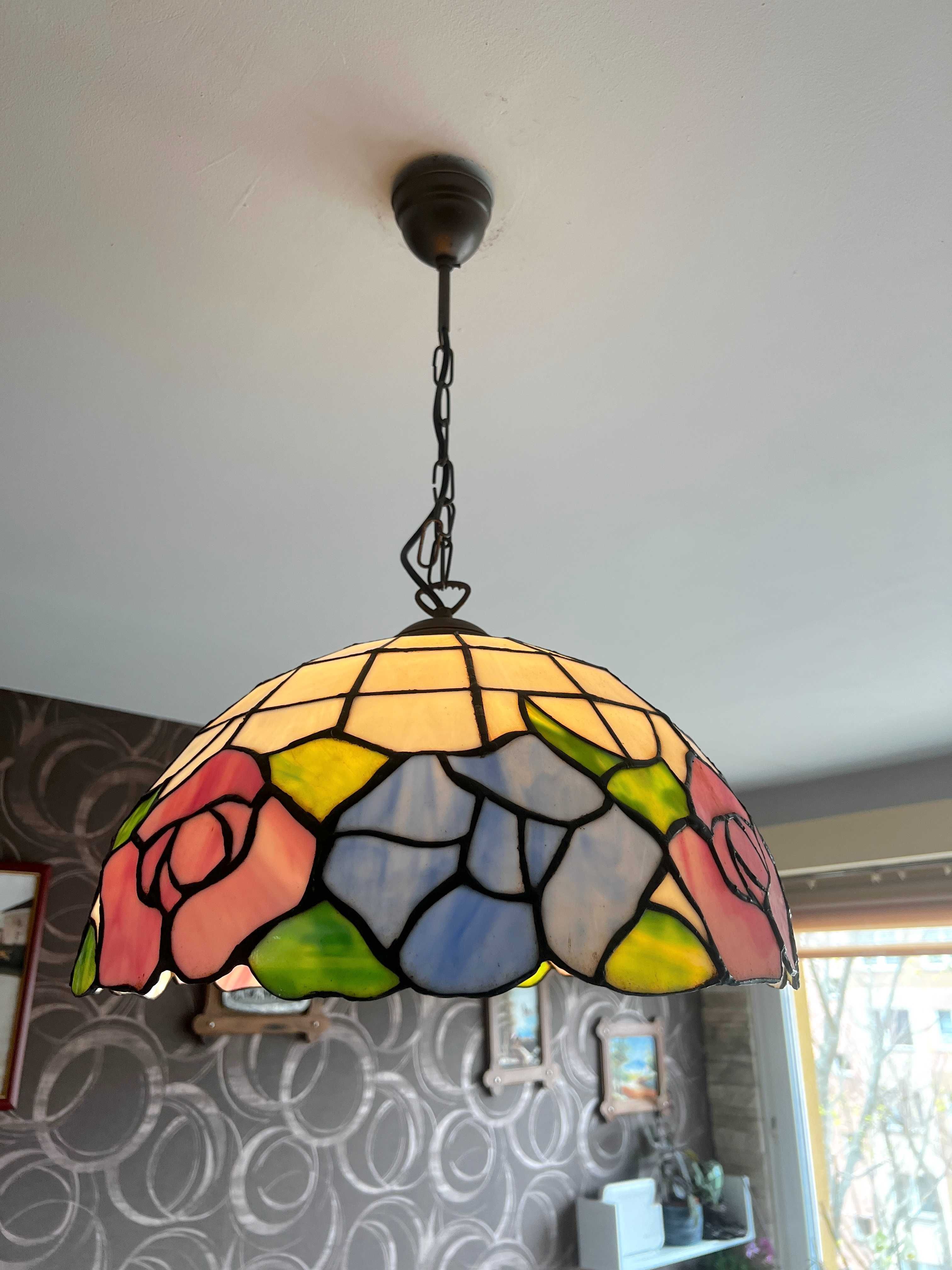 Lampa wisząca - Tiffany - witrażowa, żyrandol